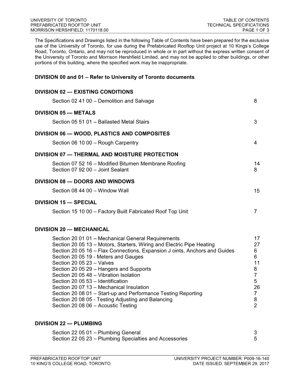 EXISTING CONDITIONS Section 02 41 00 – Demolition and Salvage 8