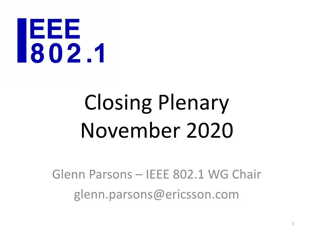 Closing Plenary July 2020