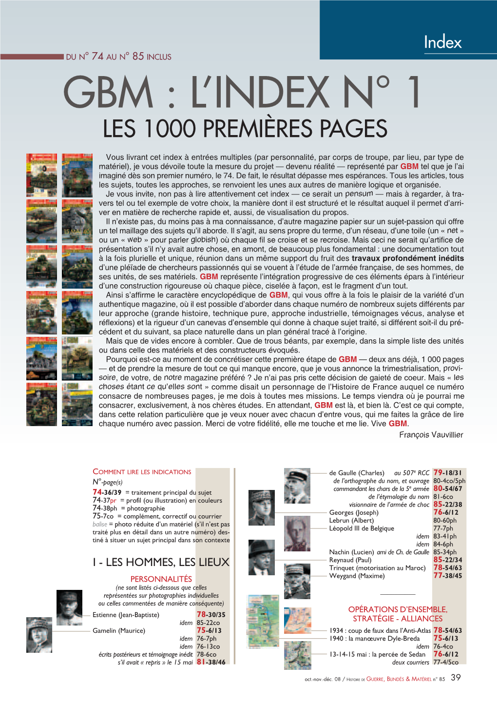 Gbm : L’Index N° 1 Les 1000 Premières Pages