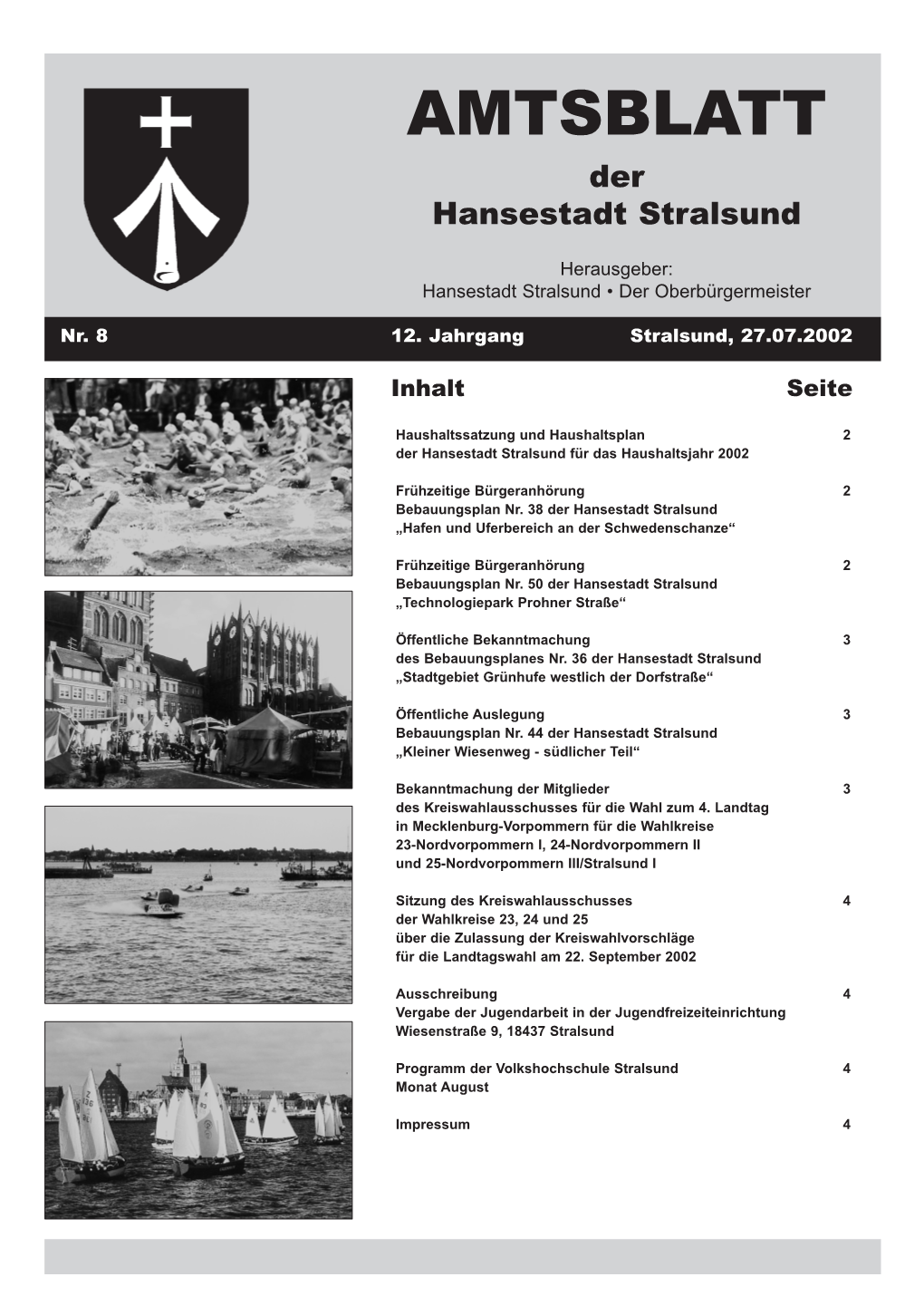 AMTSBLATT Der Hansestadt Stralsund