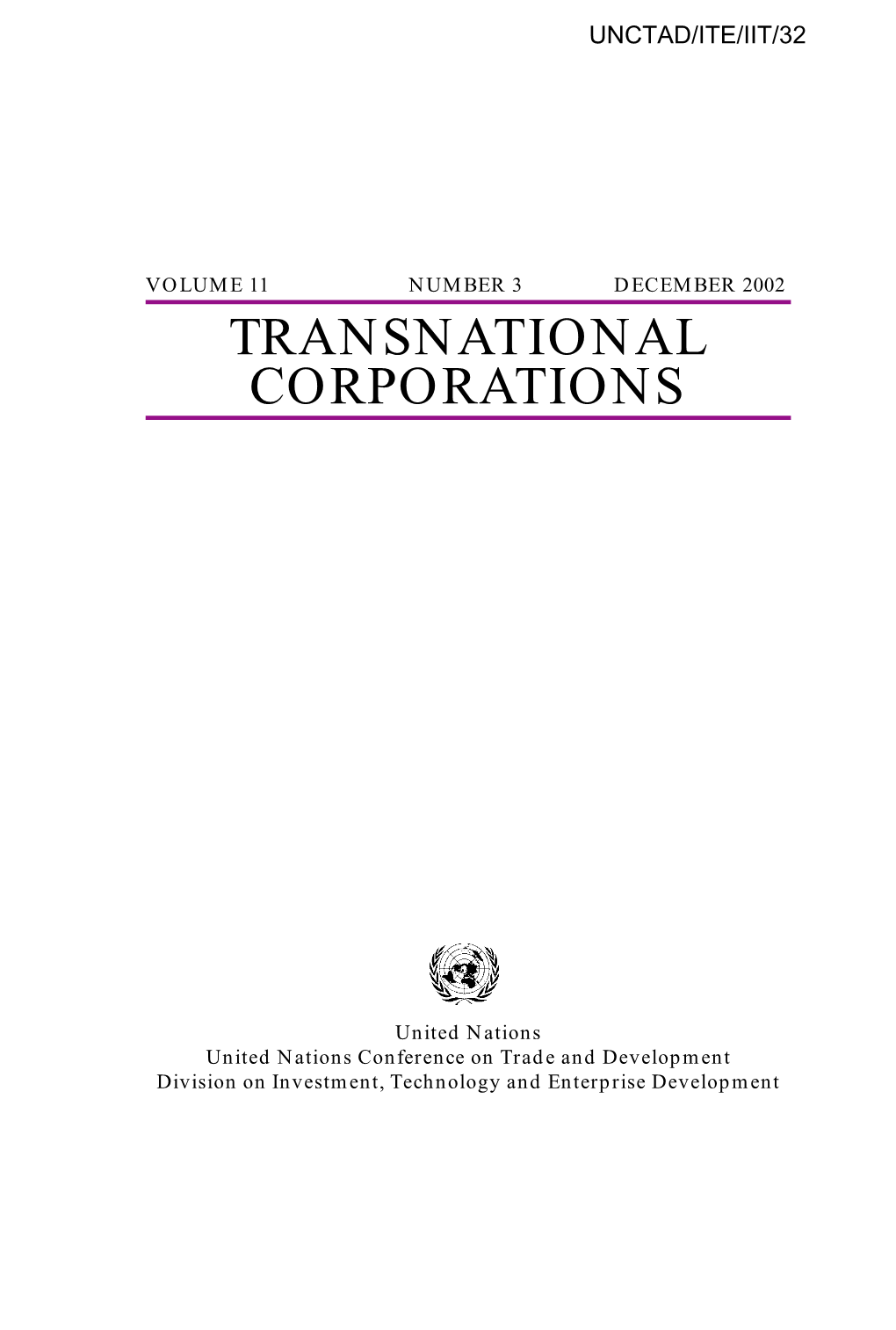 Transnational Corporations