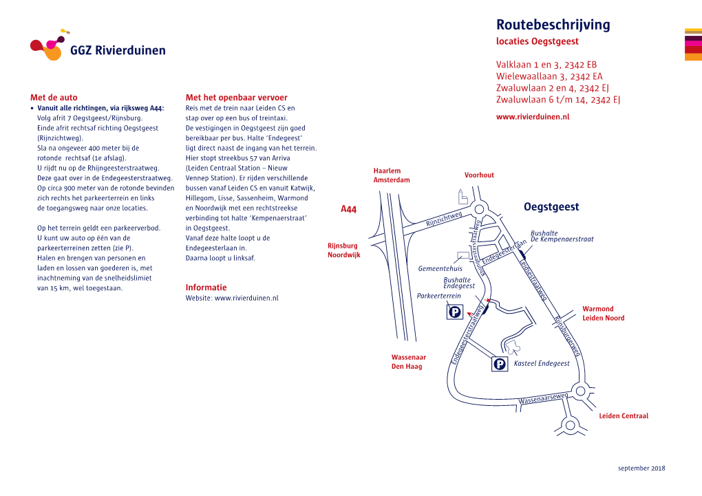 Routebeschrijving Oegstgeest