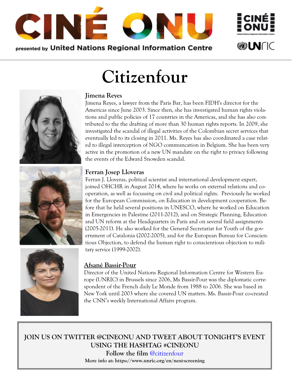 Citizenfour Jimena Reyes Jimena Reyes, a Lawyer from the Paris Bar, Has Been FIDH's Director for the Americas Since June 2003