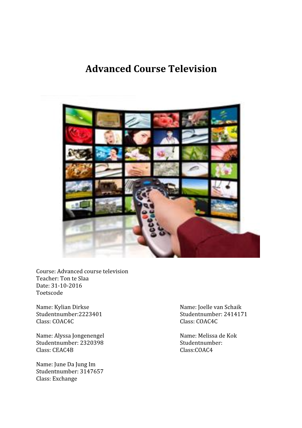 Advanced Course Television