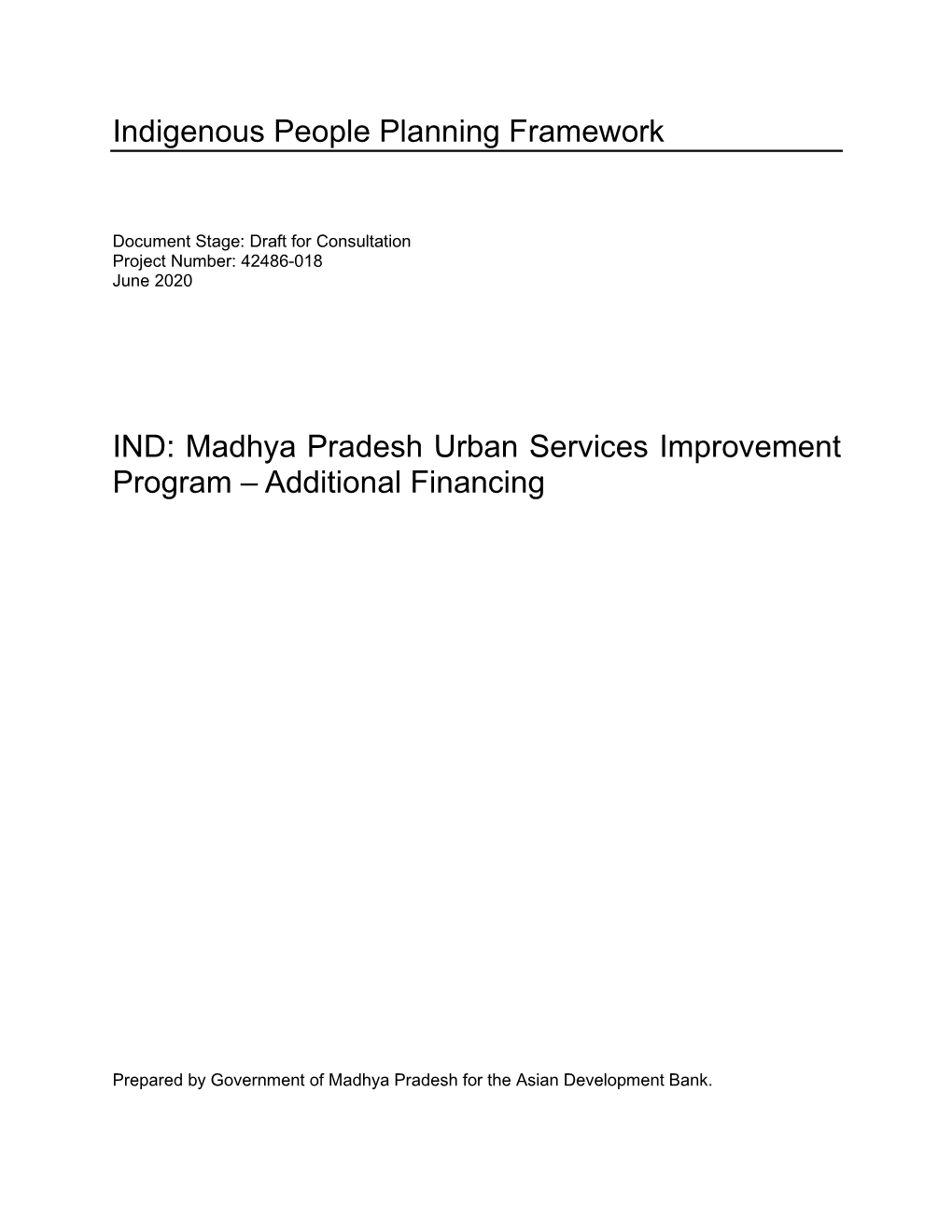 42486-018: Madhya Pradesh Urban Services