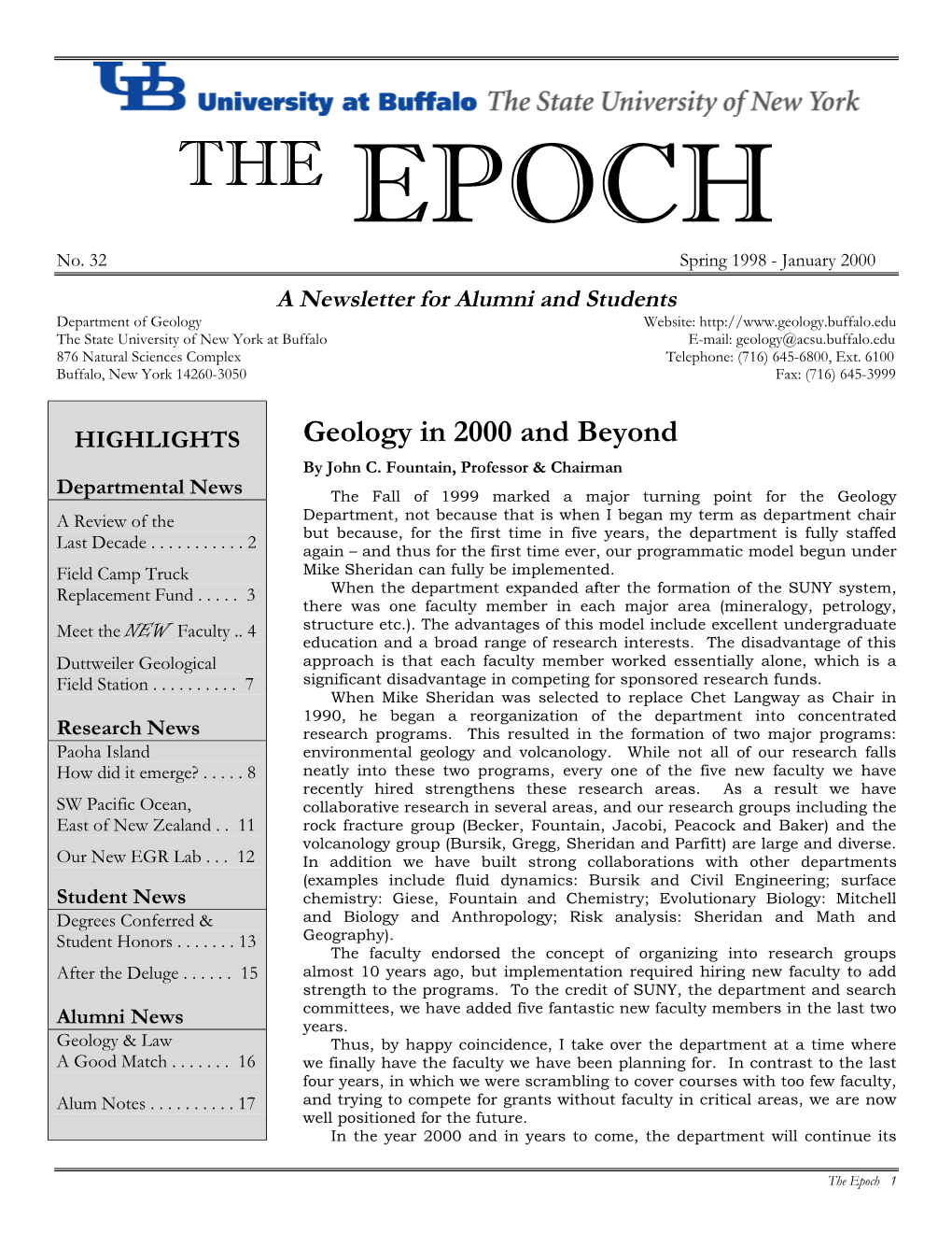 Geology in 2000 and Beyond by John C