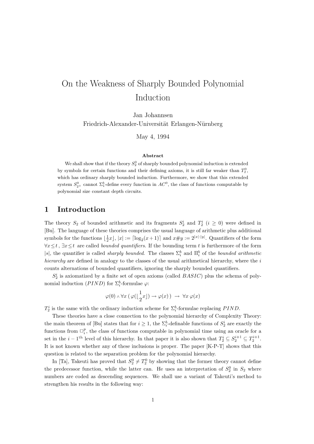 On the Weakness of Sharply Bounded Polynomial Induction