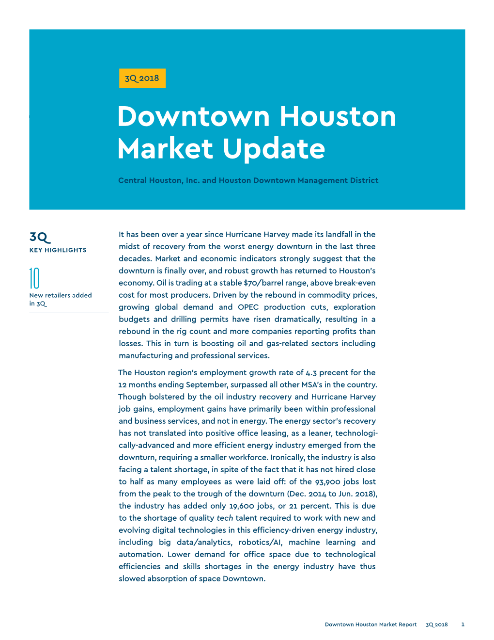 Downtown Houston Market Update