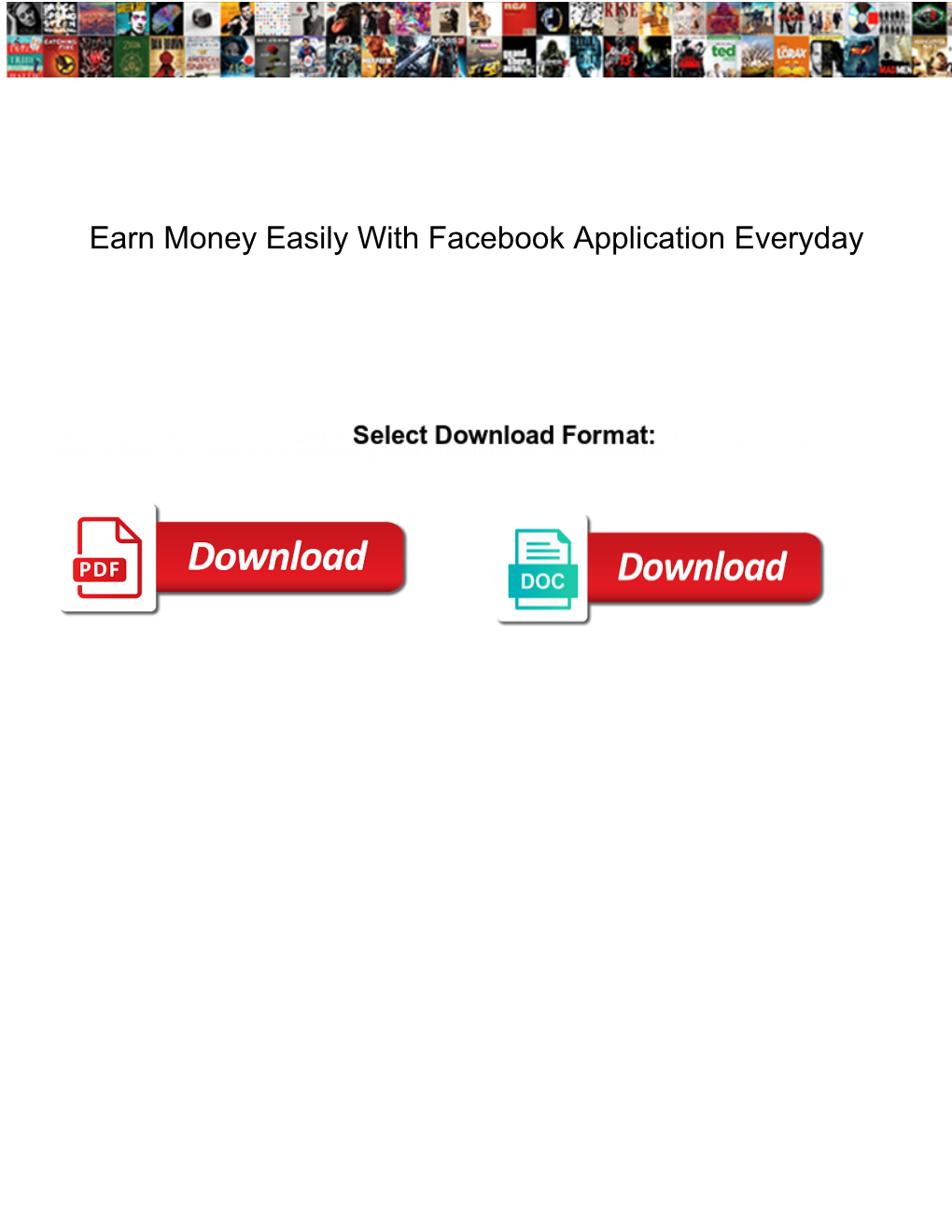 Earn Money Easily with Facebook Application Everyday