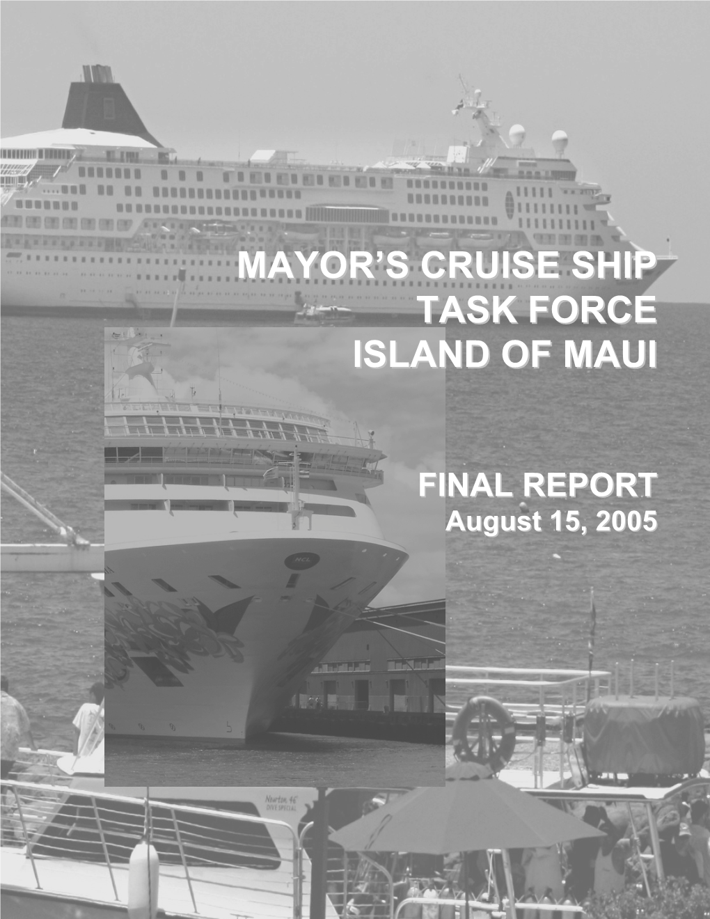 Mayor's Cruise Ship Task Force Island of Maui