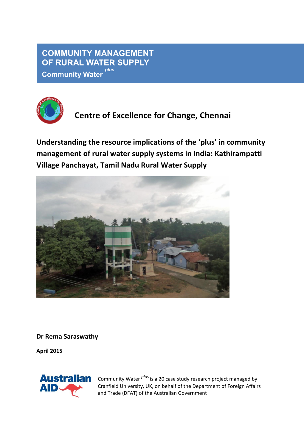 Tamil Nadu Rural Water Supply Programme In