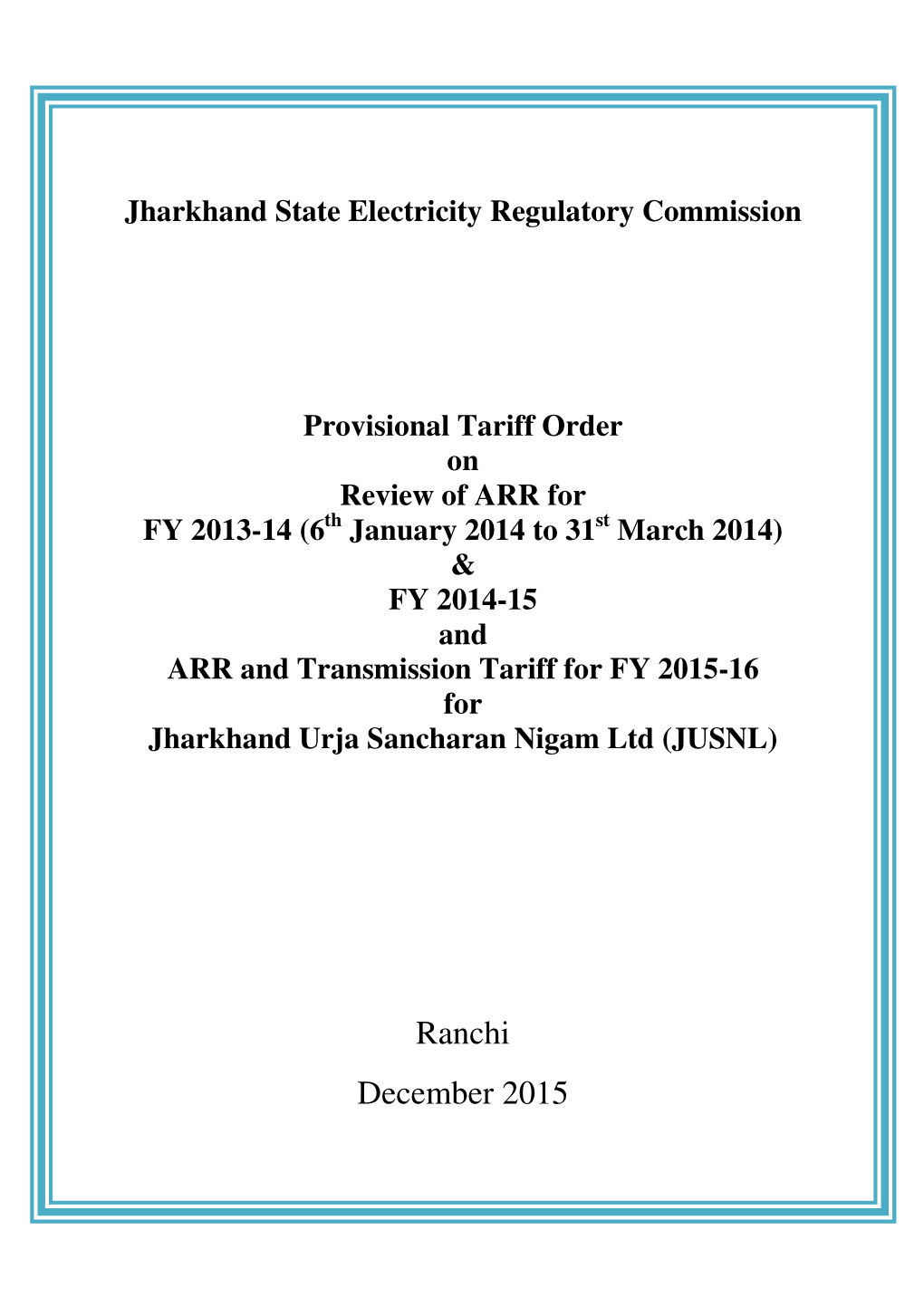 Ranchi December 2015