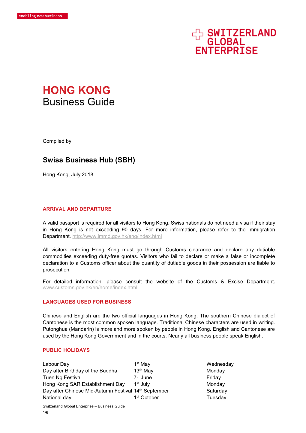 HONG KONG Business Guide