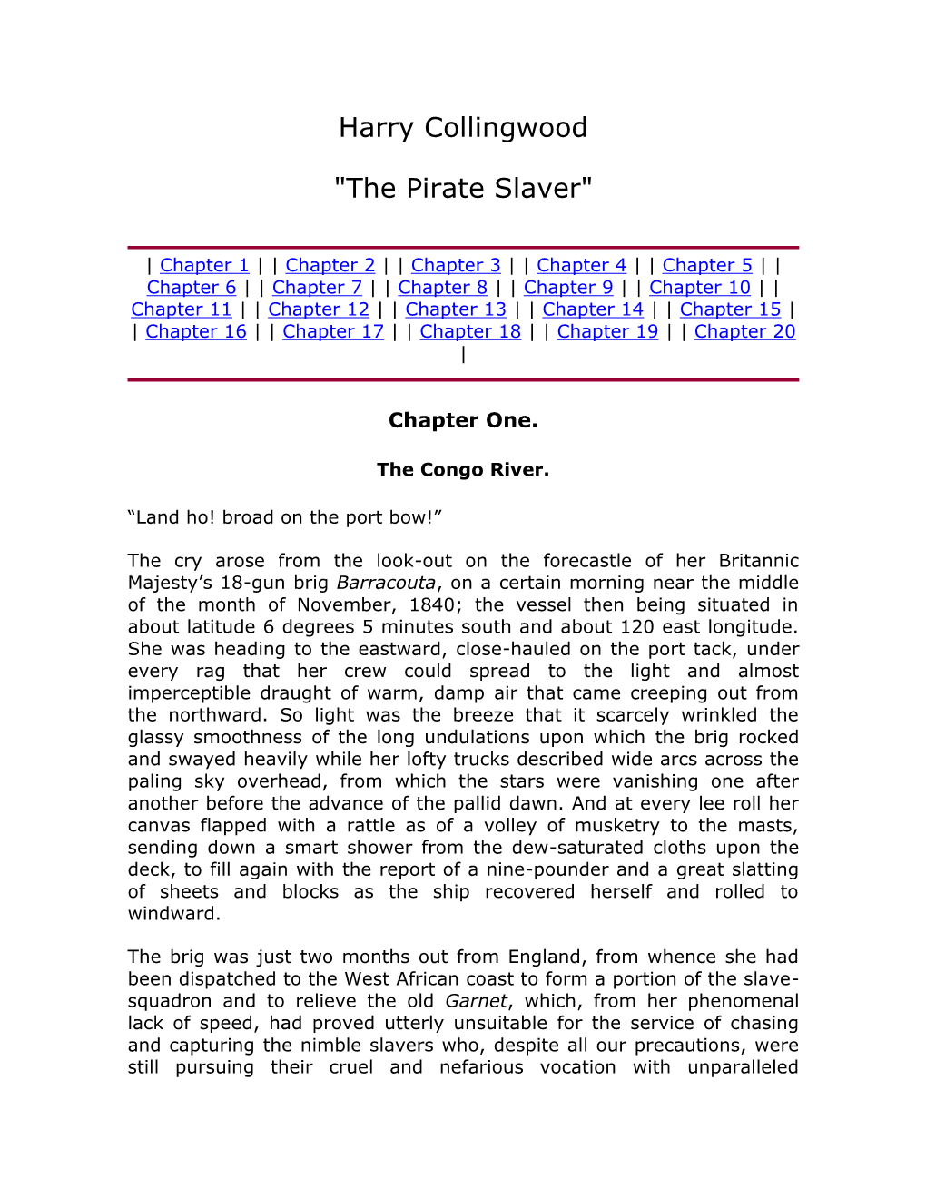 The Pirate Slaver, by Harry Collingwood