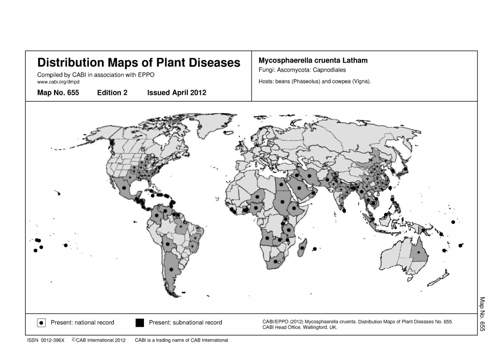 Distribution Maps of Plant Diseases