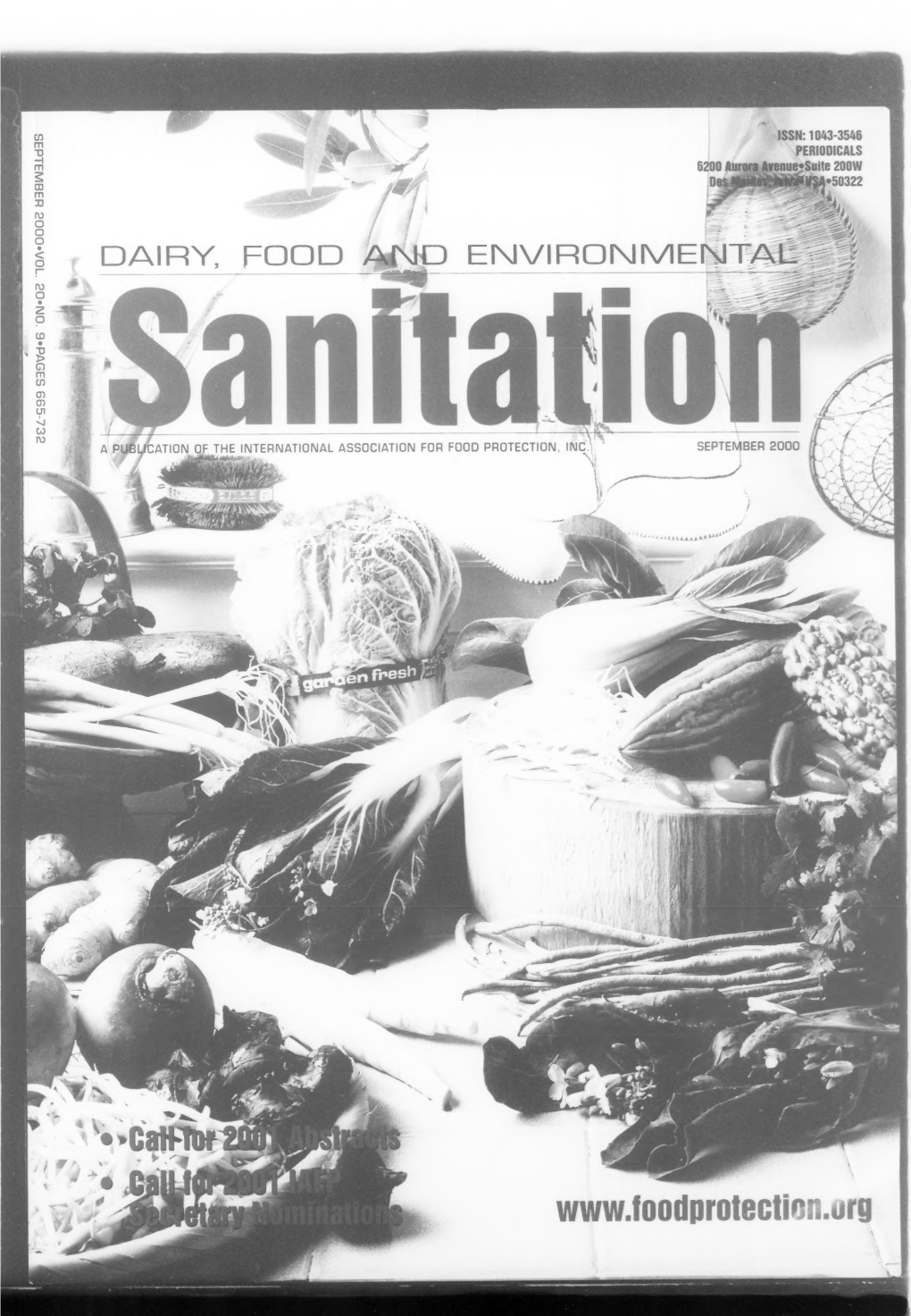 Dairy, Food and Environmental Sanitation 2000-09: Vol 20 Iss 9