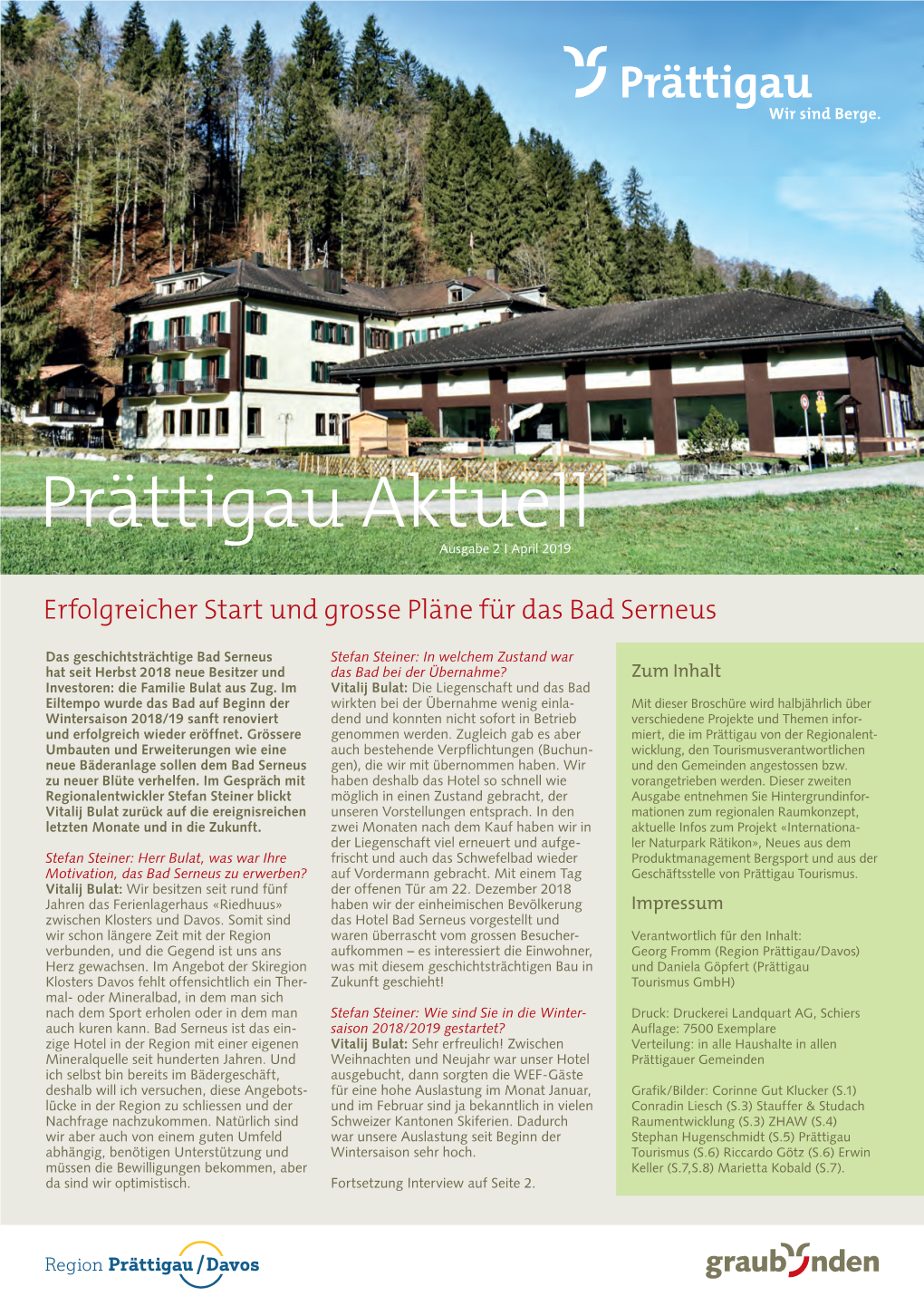 Prättigau Aktuell Ausgabe 2 I April 2019