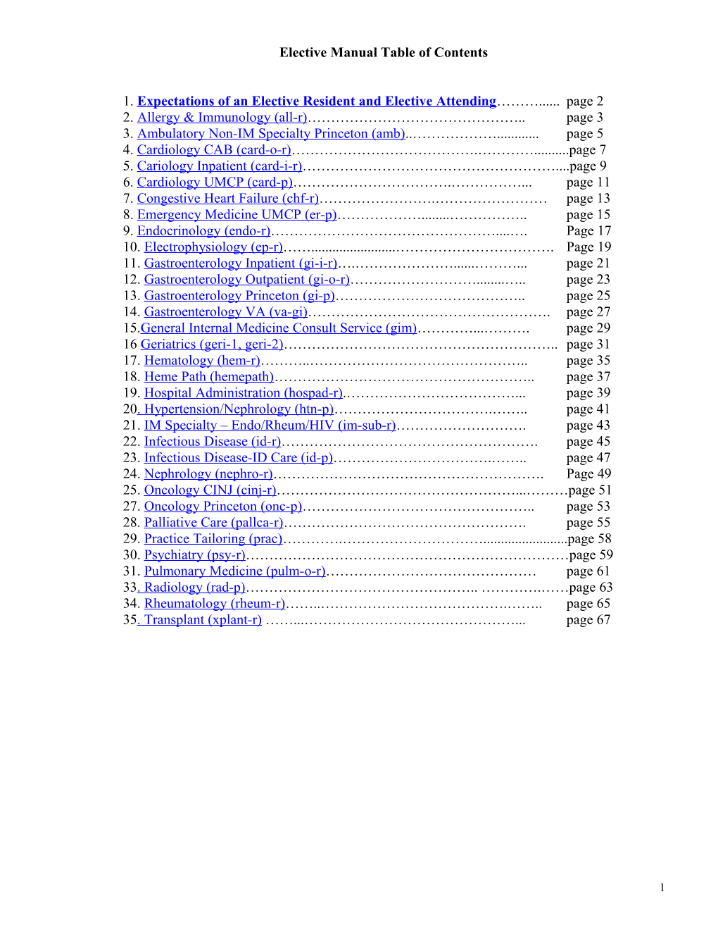 Internal Medicine Housestaff