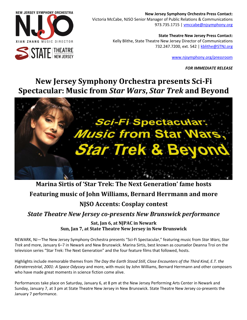 New Jersey Symphony Orchestra Presents Sci-Fi Spectacular: Music from Star Wars, Star Trek and Beyond