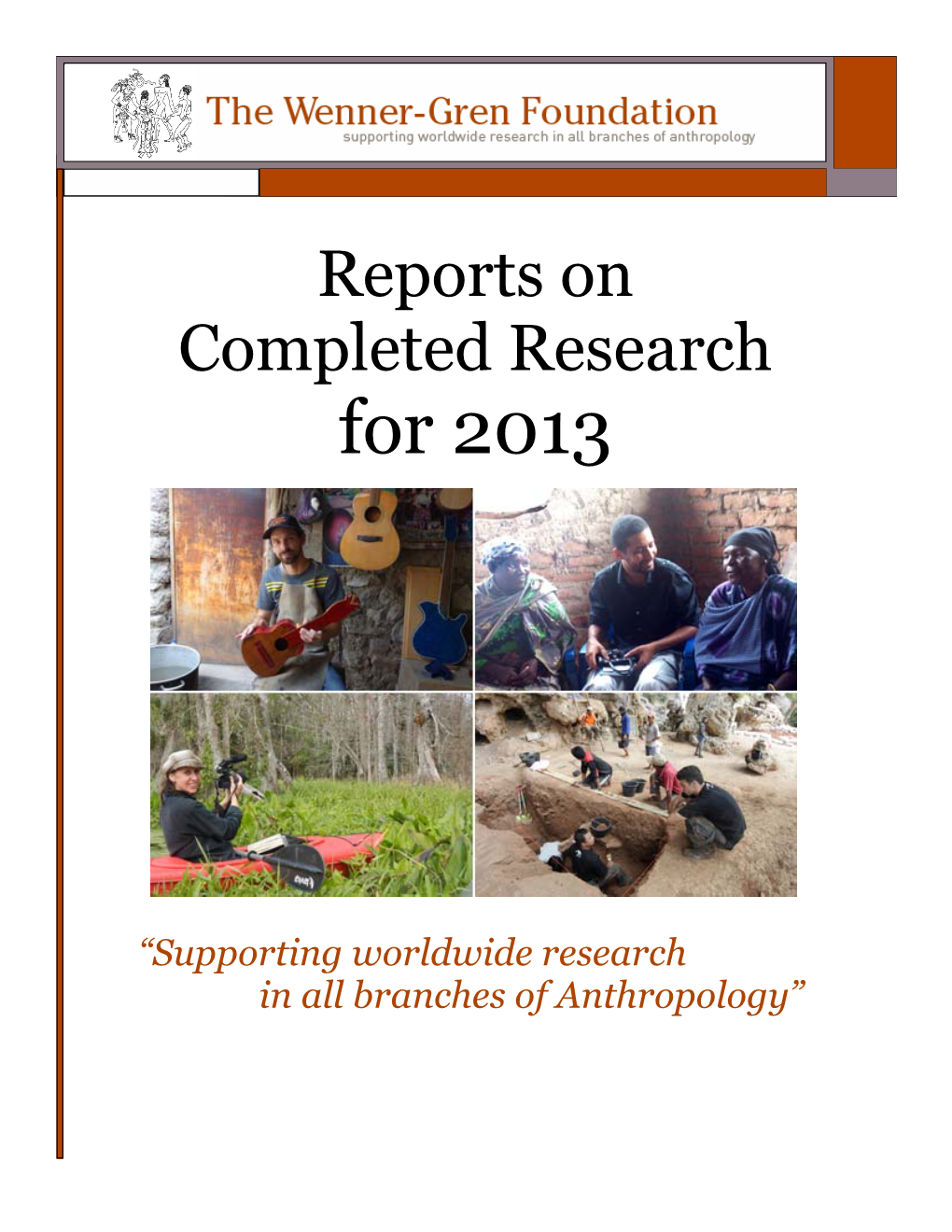 Reports on Completed Research for 2013