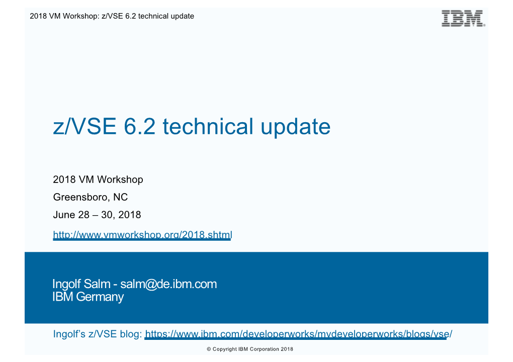 Z/VSE 6.2 Technical Update