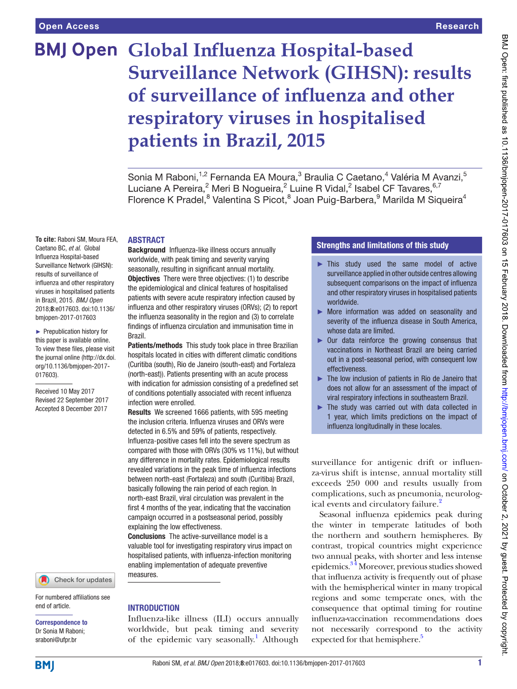 Global Influenza Hospital-Based Surveillance Network (GIHSN)