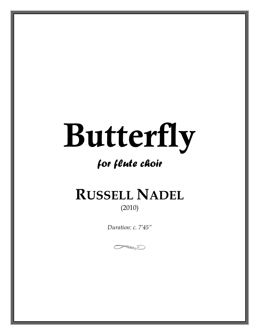 Butterfly for Flute Choir