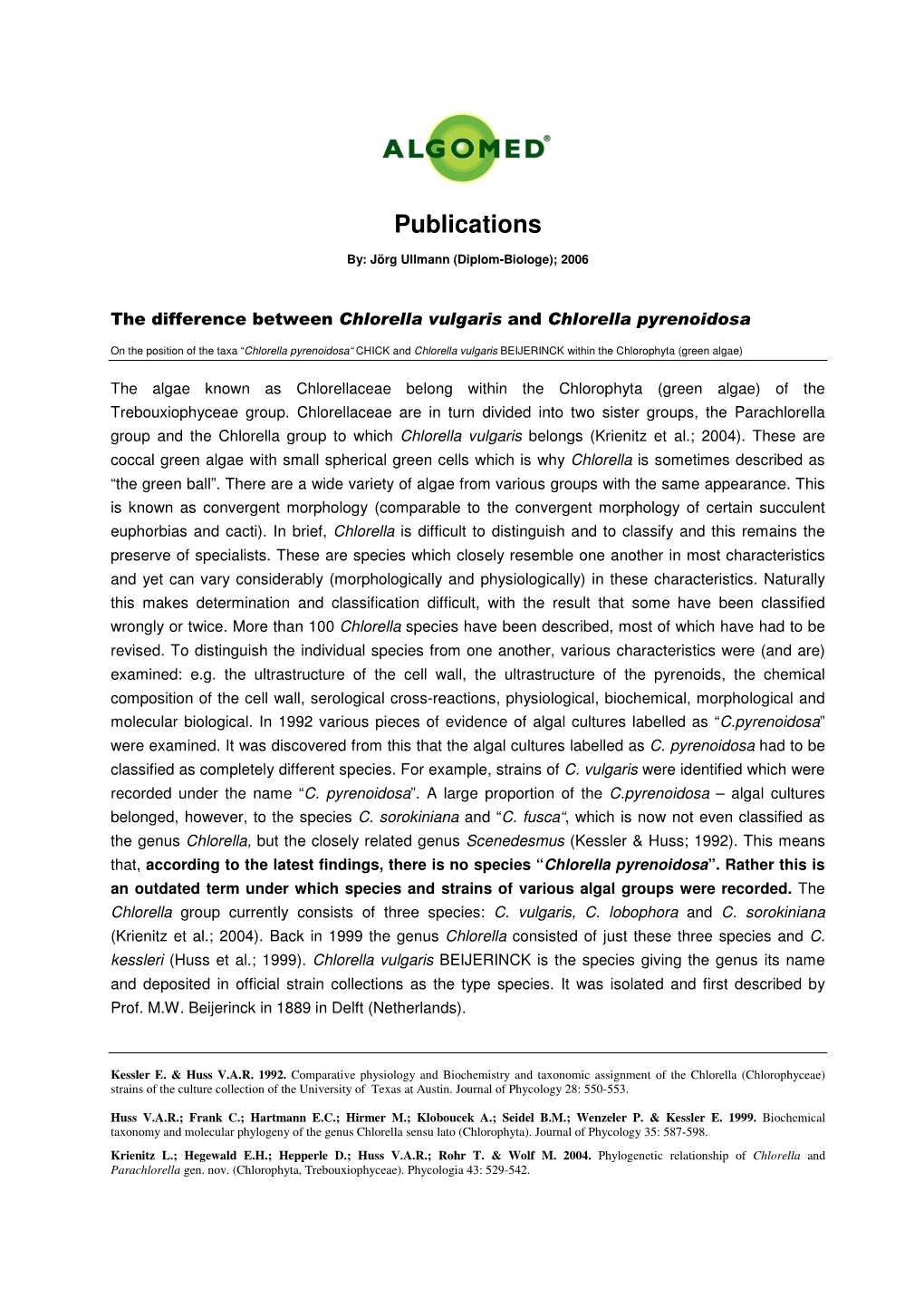 Vulgaris Vs Pyrenoidosa Englisch