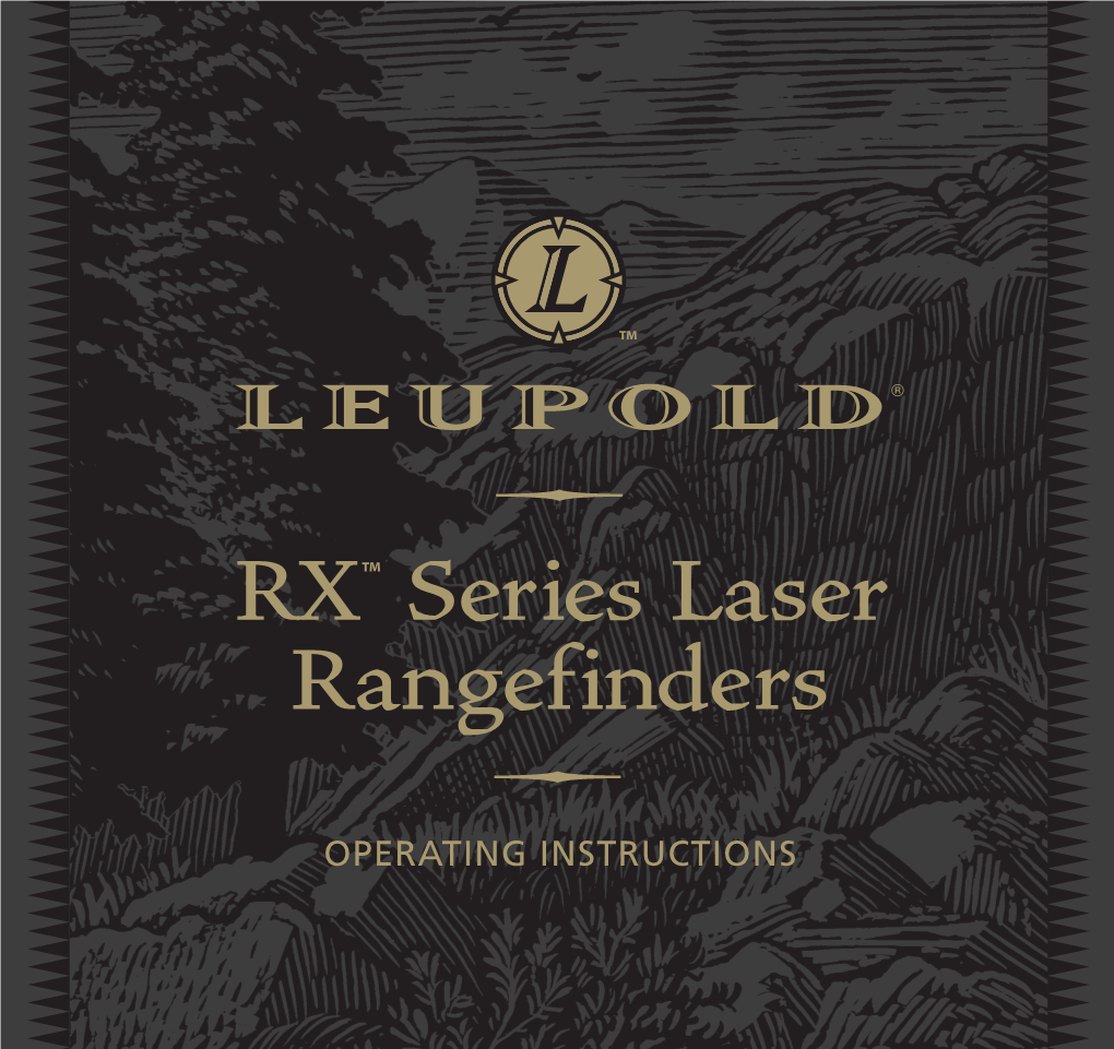 RX™ Series Laser Rangefinders