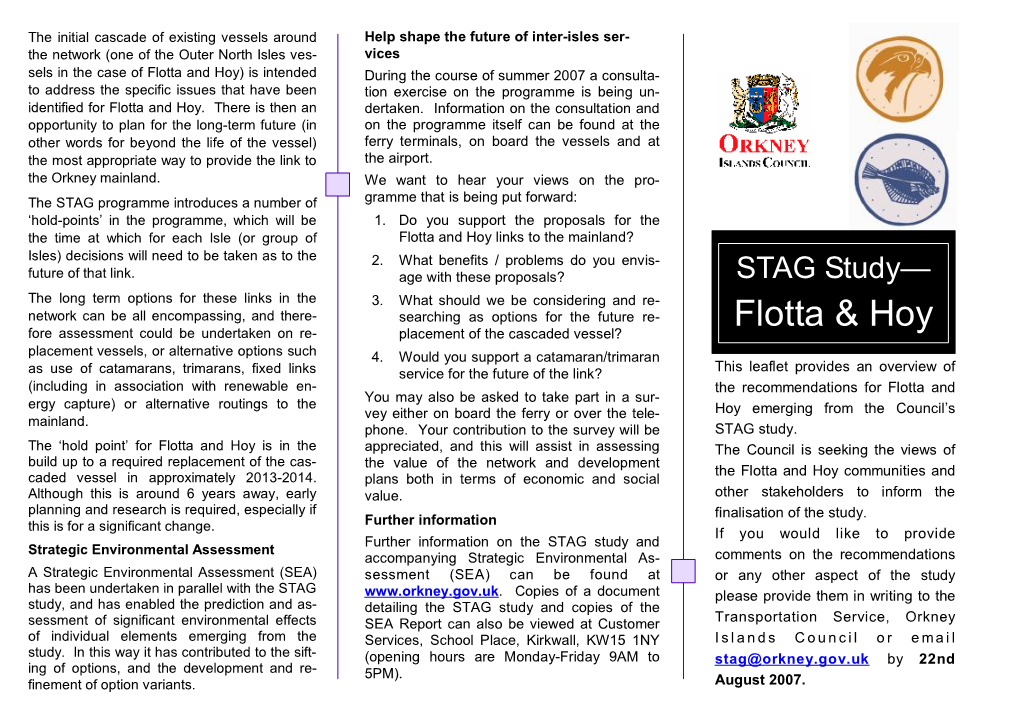 Consultation Leaflet Flotta And