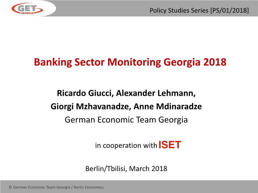 Banking Sector Monitoring Georgia 2018