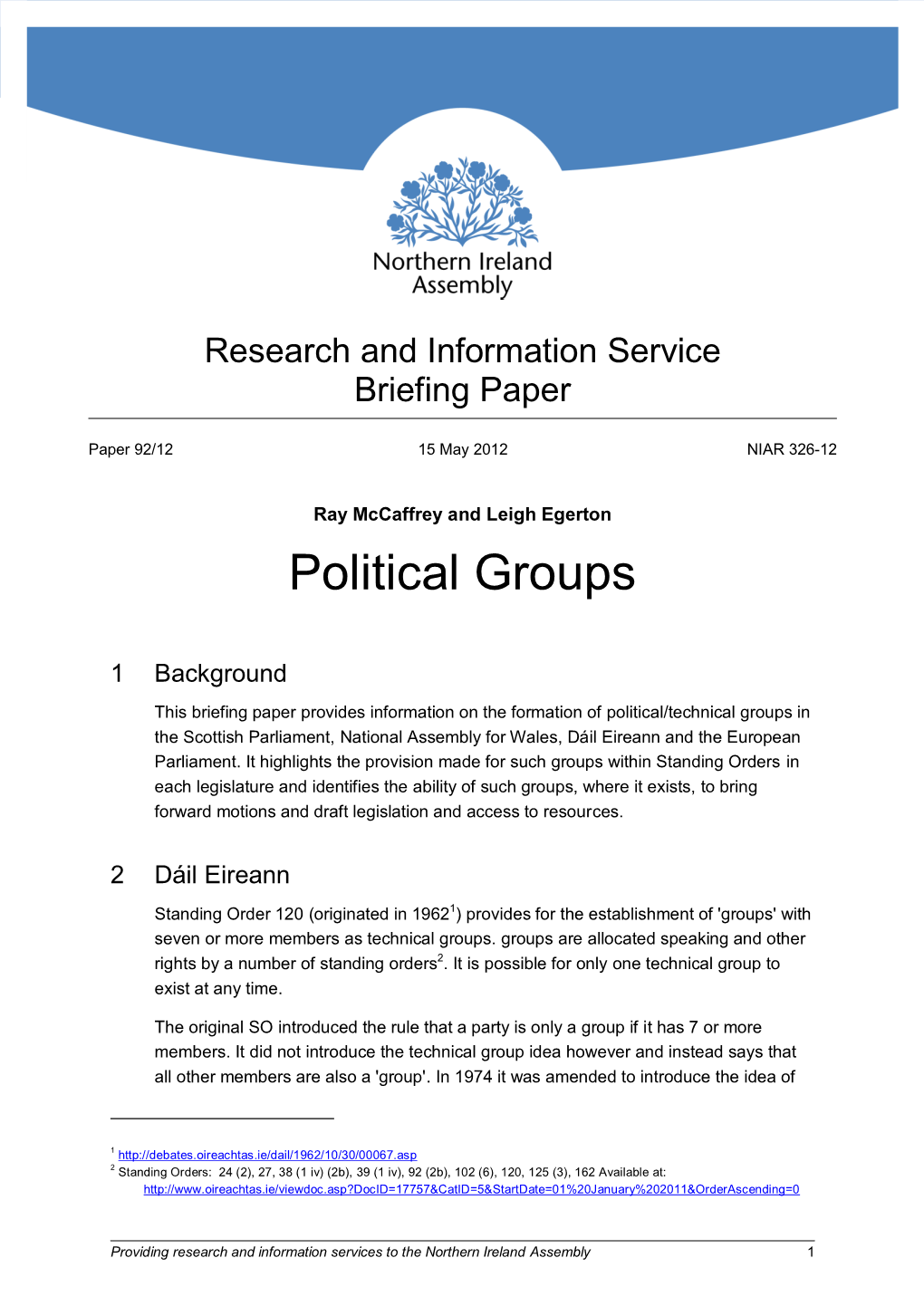 Political Groups