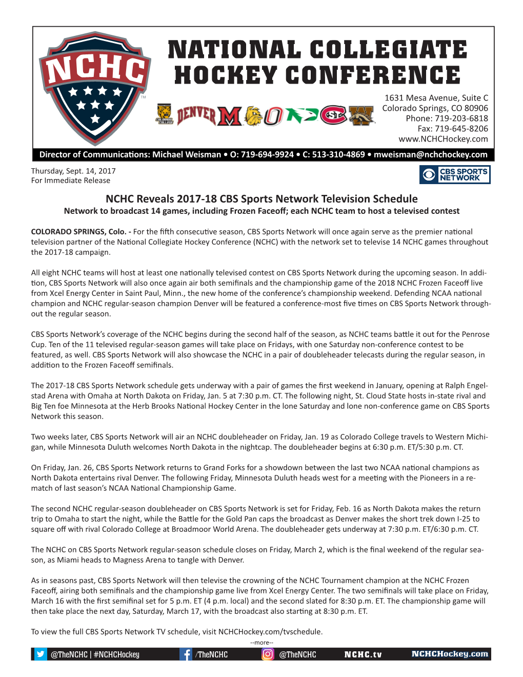 National Collegiate Hockey Conference