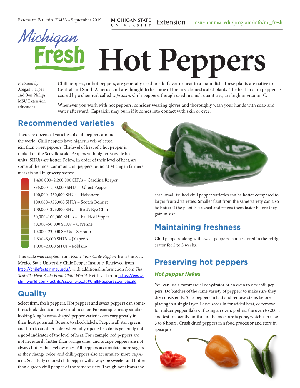 Hot Peppers Prepared By: Chili Peppers, Or Hot Peppers, Are Generally Used to Add Flavor Or Heat to a Main Dish