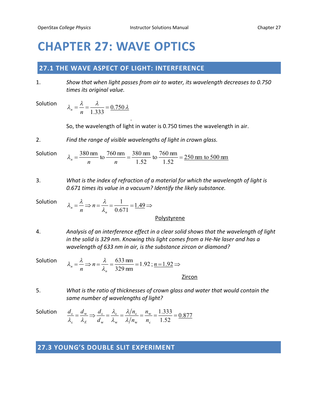 Openstax College Physics Instructor Solutions Manual Chapter 27