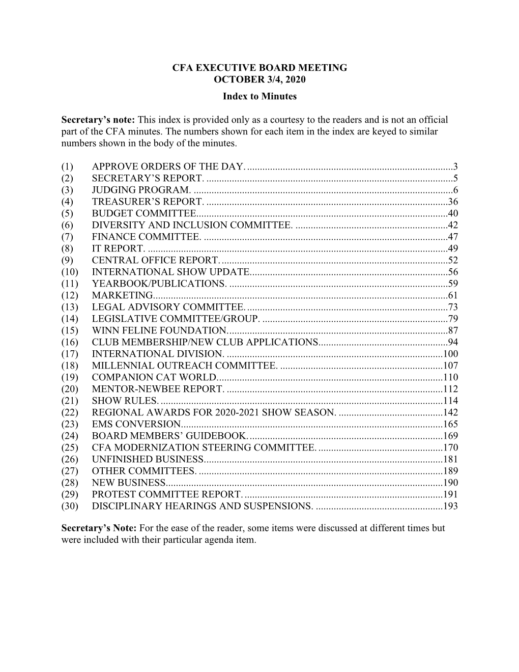 Transcript Goes to Applicants and Trainees Section]