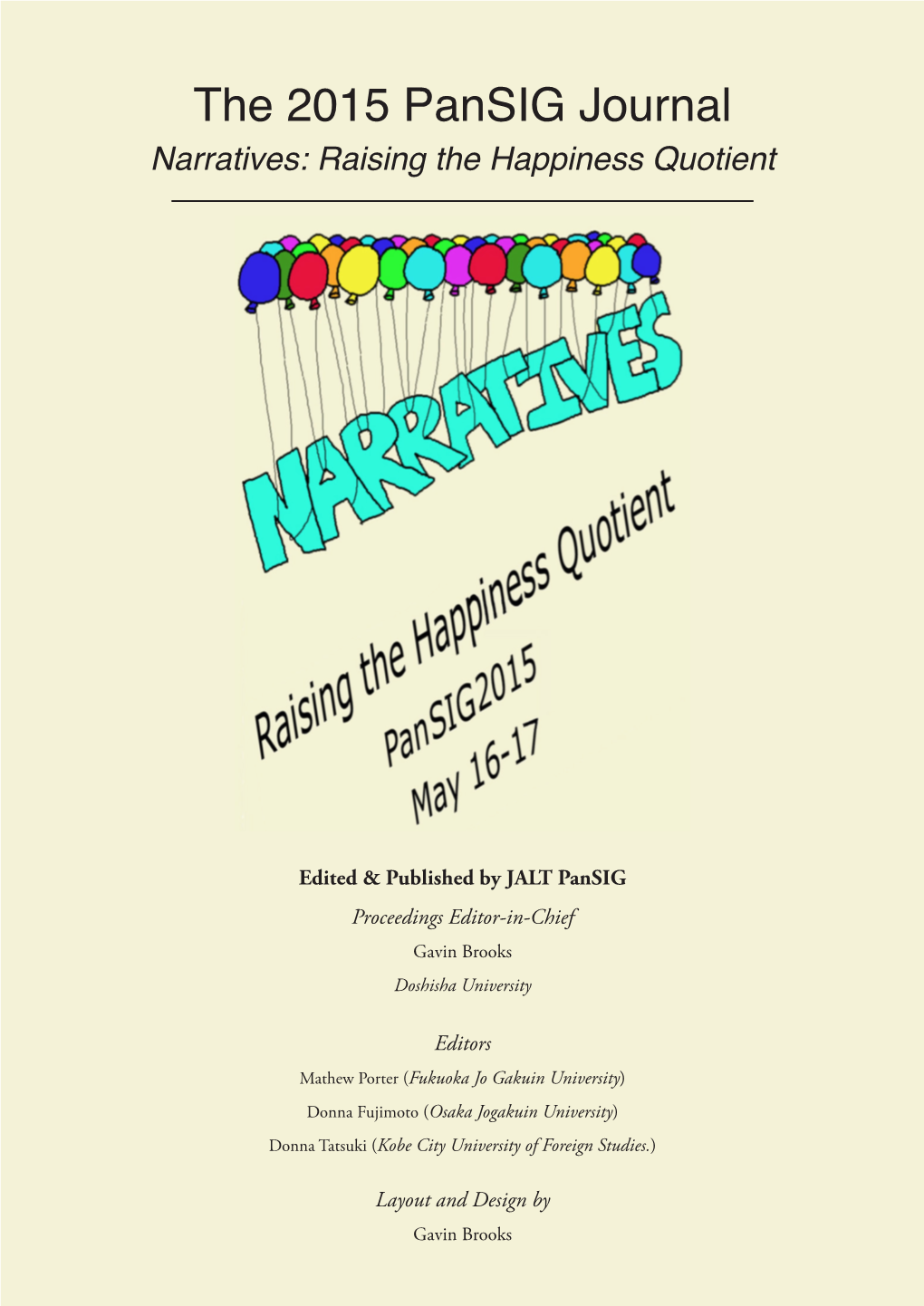 The 2015 Pansig Journal Narratives: Raising the Happiness Quotient