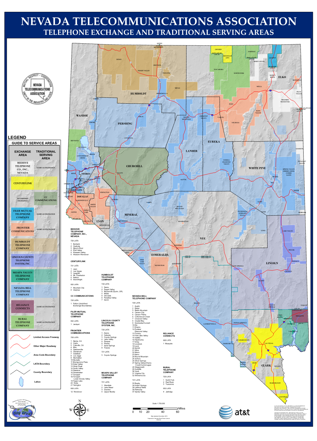 Telephone Exchange and Traditional Serving Areas