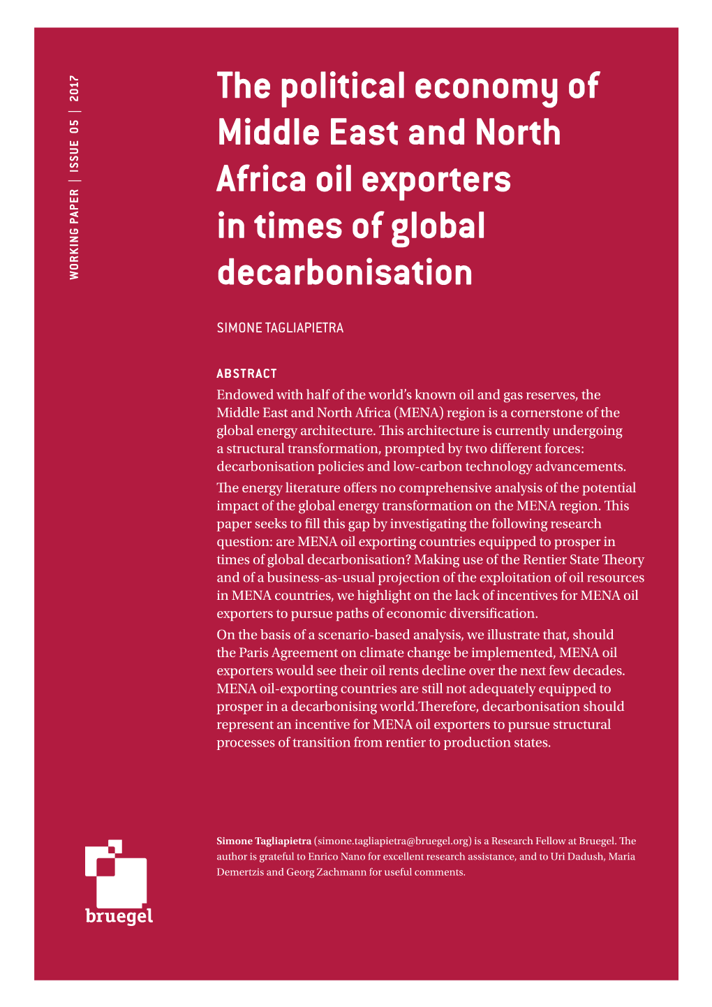 The Political Economy of Middle East and North Africa Oil Exporters In