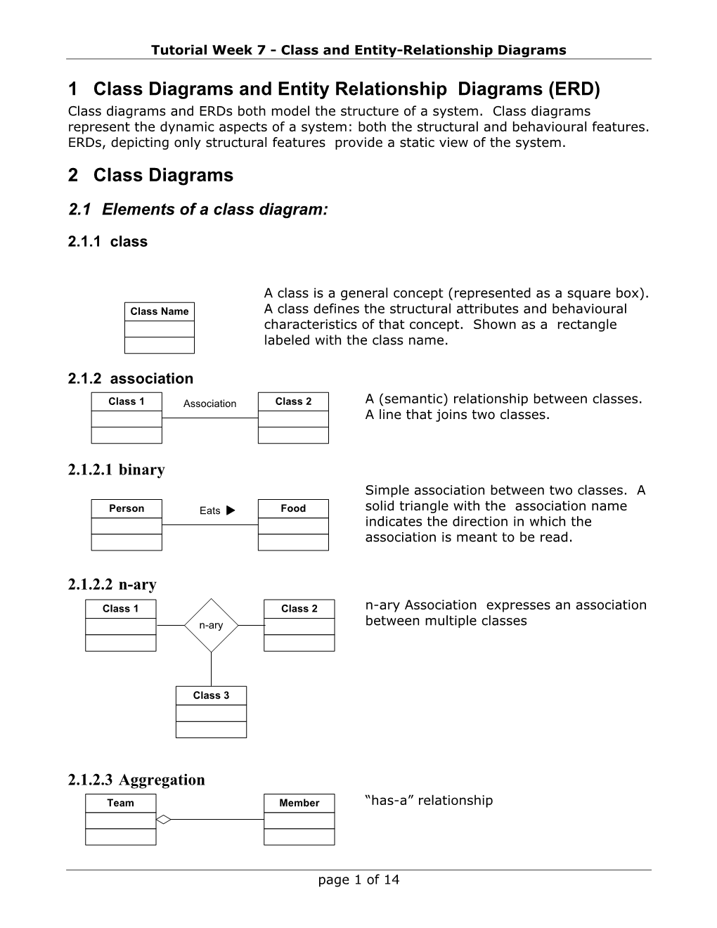 1 Class Diagrams and Entity Relationship Diagrams (ERD) Class Diagrams and Erds Both Model the Structure of a System