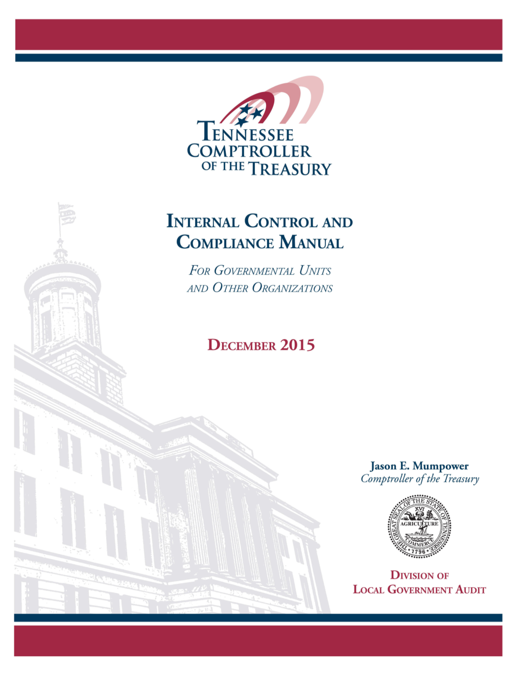 Internal Control and Compliance Manual for Tennessee Municipalities Table of Contents