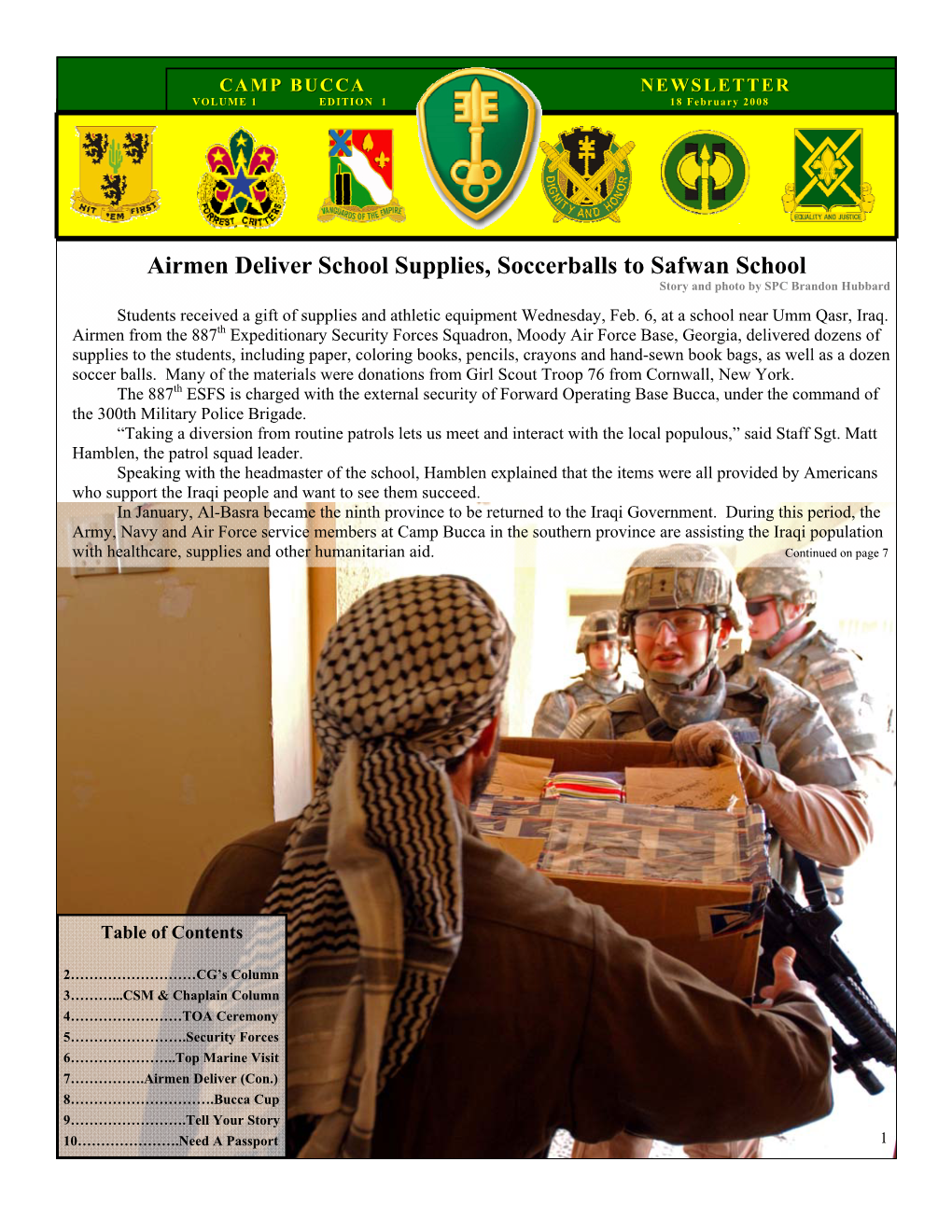 Camp Bucca Newletter #2