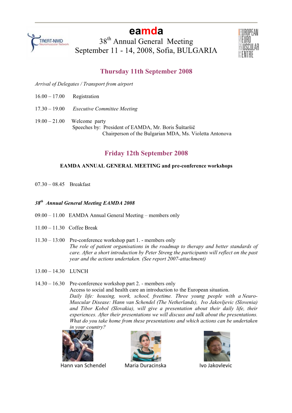 AGM Conferenceprogramme 2008