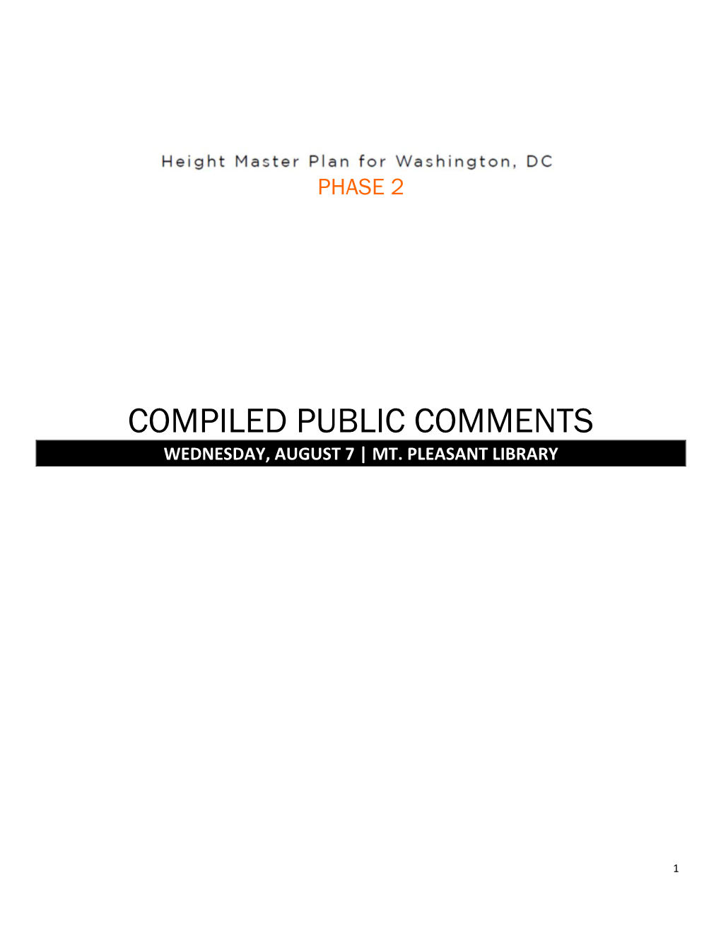 Compiled Public Comments Wednesday, August 7 | Mt