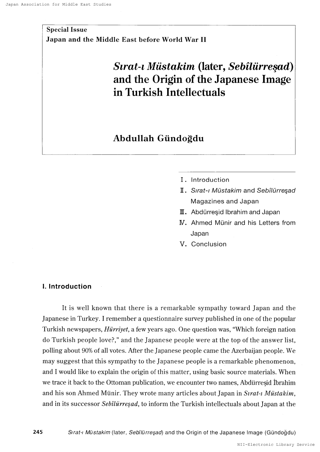 And the Originof Thejapaneseimage Inturkishintellectuals