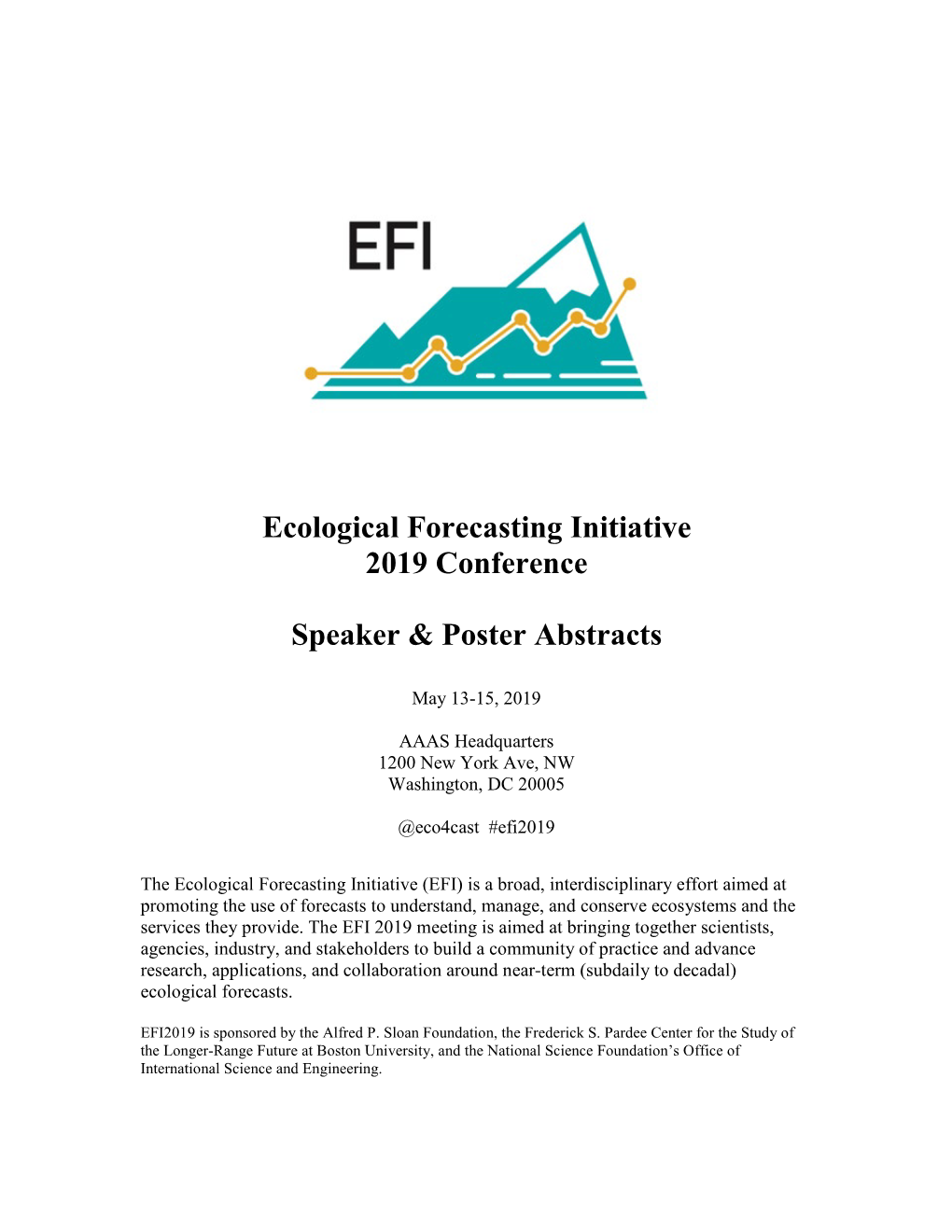 Ecological Forecasting Initiative 2019 Conference Speaker & Poster