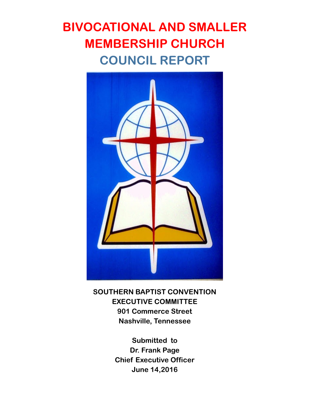 Bivocational and Smaller Membership Church Council Report