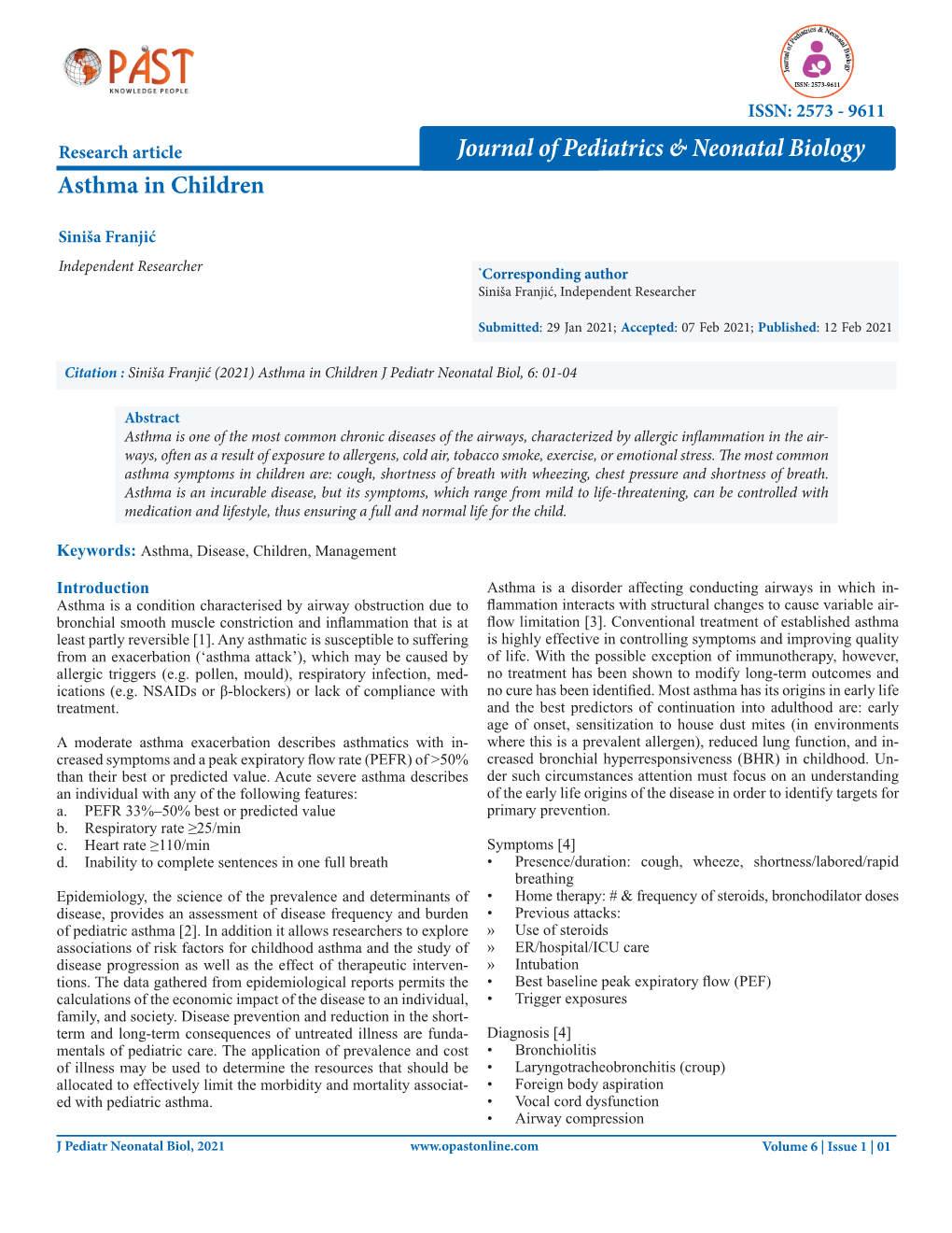 Asthma in Children