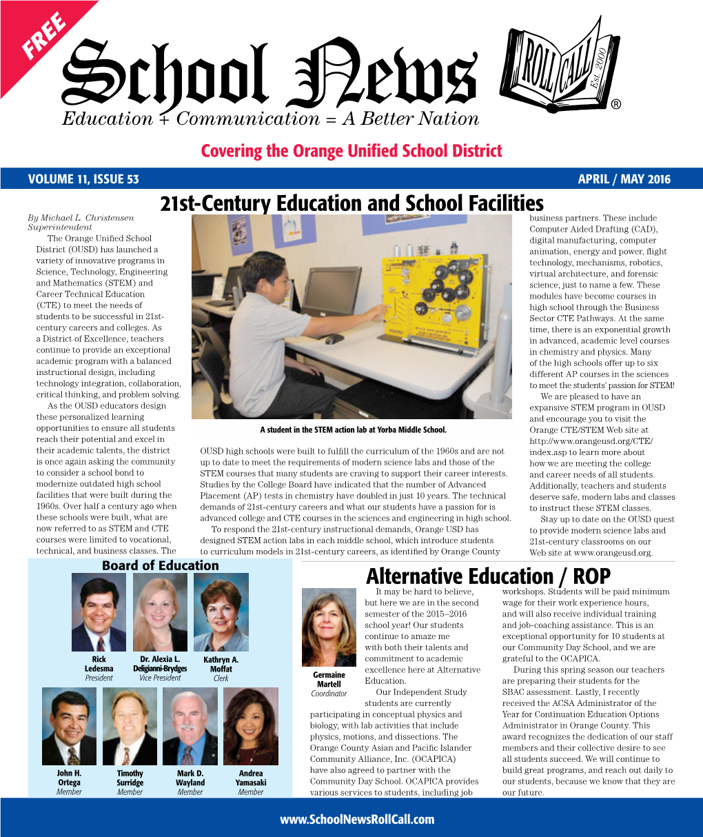 ® 21St-Century Education and School Facilities Alternative Education