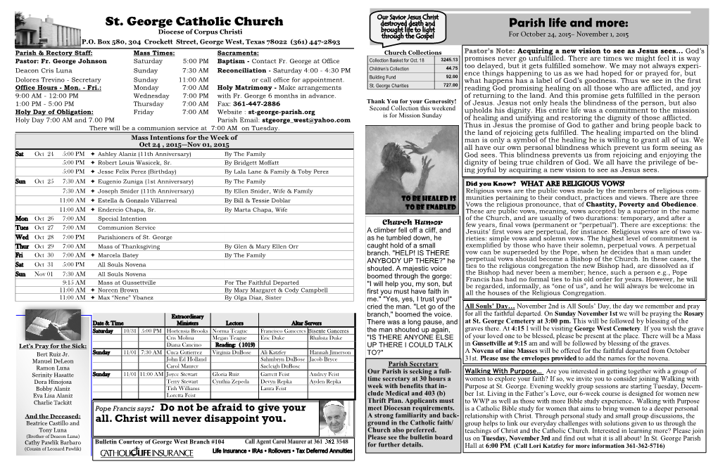 Parish Life and More: St. George Catholic Church